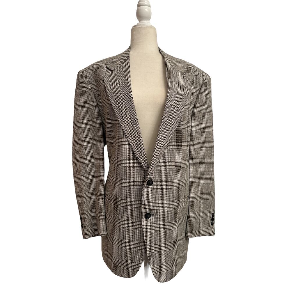 Racquet Club Wimbledon Collection Mens Houndstooth Blazer Size Large